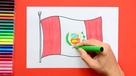peru flag drawing
